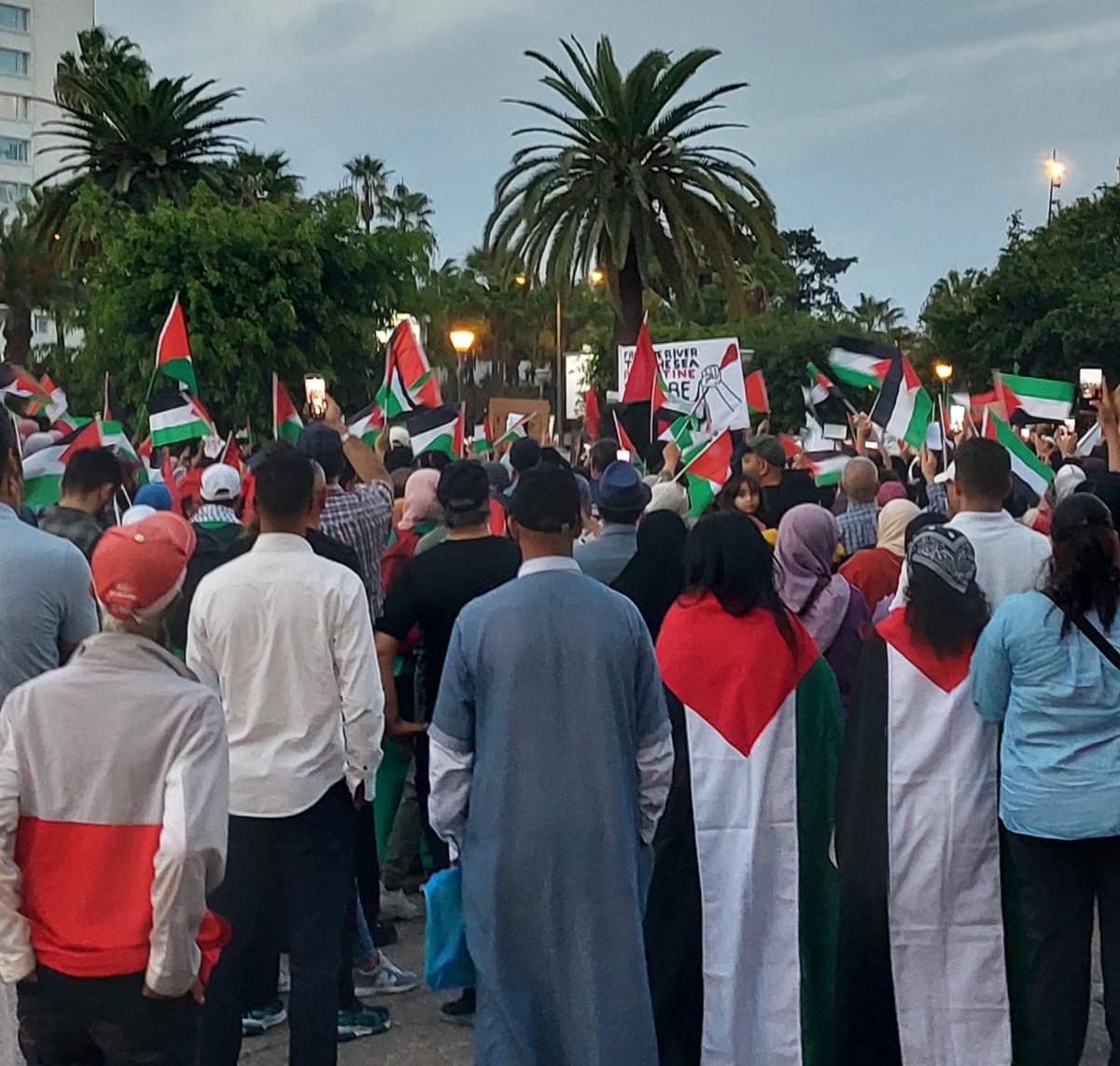 Casablanca : Rassemblement de protestation contre les attaques israéliennes sur Gaza